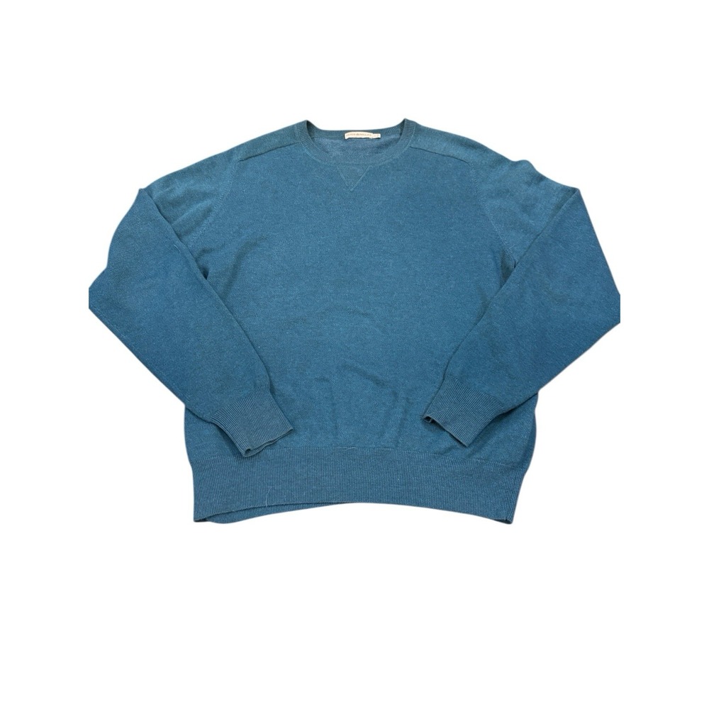 Peter Millar Men's XL Hartford Sweater Blue Crewneck Wool & Cotton Pullover EUC